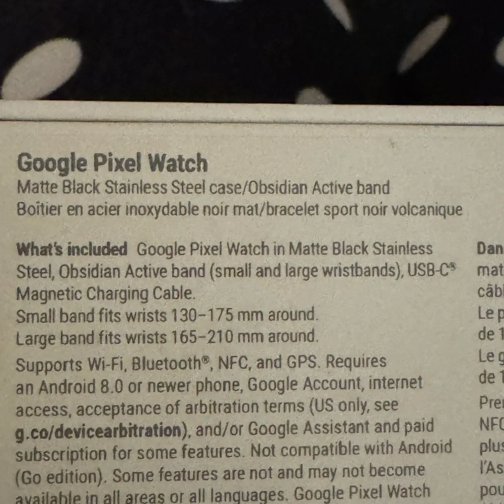Google Pixel Watch - Matte Black Stainless Steel